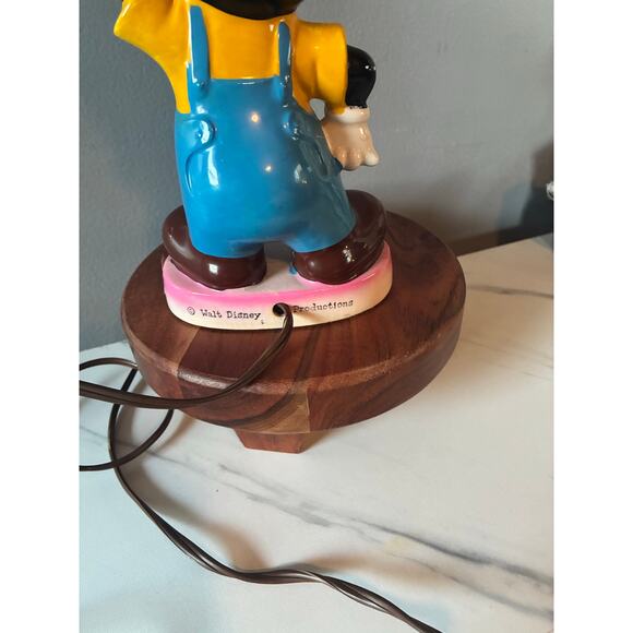 Vintage 1970s Disney Productions Mickey Mouse Ceramic Lamp – Works Great! - Picture 7 of 11